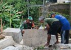 Pembangunan Jembatan Gantung Garuda Desa Kranggan Terus Berjalan, Slop Cor Pembatas Jalan Mulai Dibuka